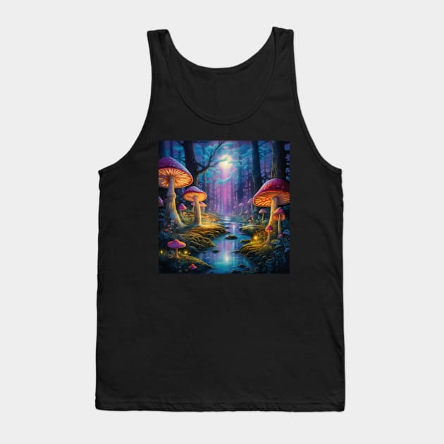 Mushroom Design Tank Top by MushMagicWear